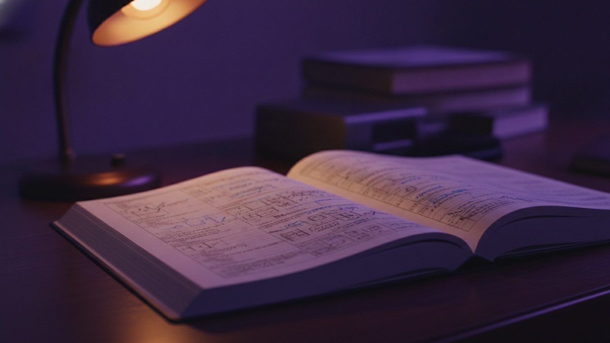 An open technical standard on a desk, its pages densely annotated by hand